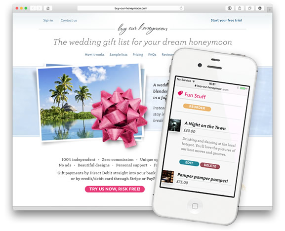 The wedding gift list for your dream honeymoon