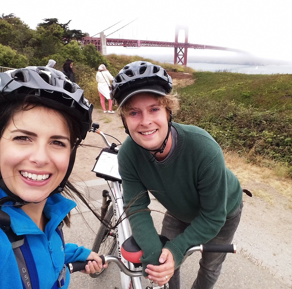 Cycling over the Golden Gate Bridge