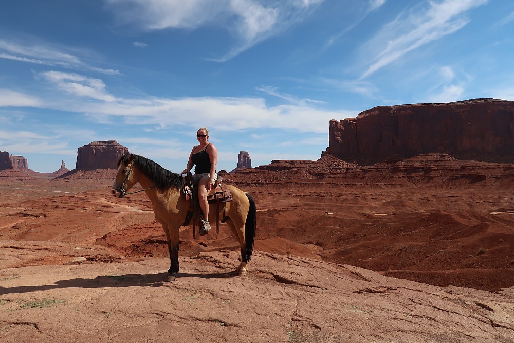 On horseback