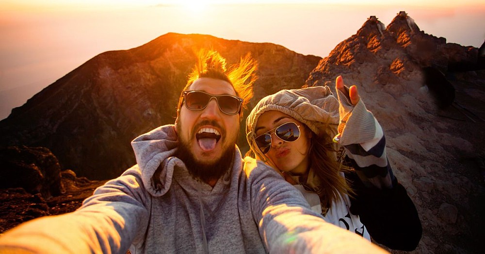 Selfie in the mountains