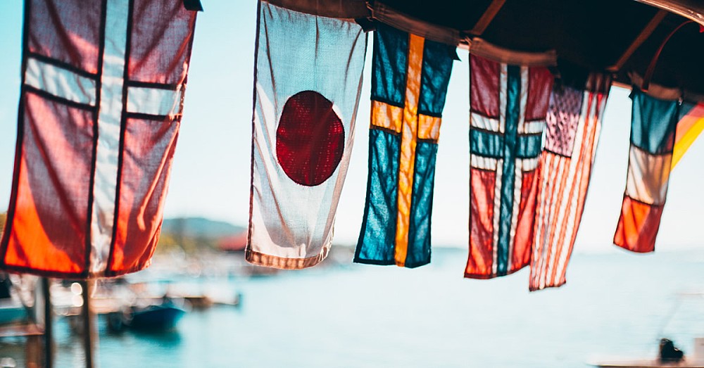 Flags by the bay