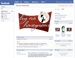 Buy Our Honeymoon on Facebook