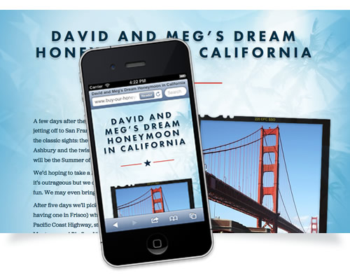 David and Meg's Dream Honeymoon in California