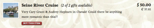 An example gift, showing “2 of 2 gifts available”